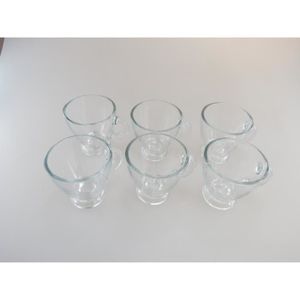 LEBRUN Set de 6 tasses ? café Expresso 95ml transparent