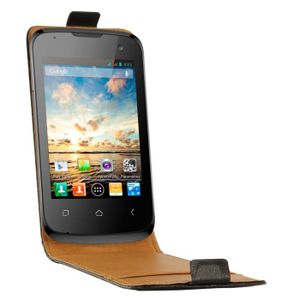 SWISS CHARGER Etui cuir noir pour Wiko CINK +