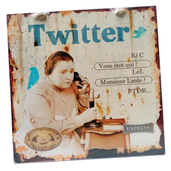 Plaque décorative twitter lol en métal décoration murale style ... Décor Ancienne Banquette
