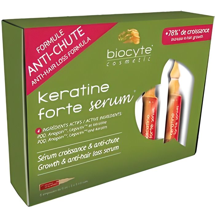 Biocyte Keratine Forte Sérum Antichute Et Croissance 5 Ampoules