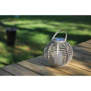 MUNDUS Lanterne en plastique ?22,5 x H20 cm - Taupe