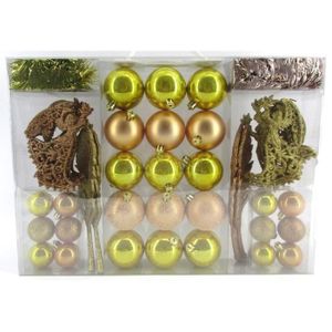 FINLANDEK Coffret de décoration - 40 pi?ces - Or