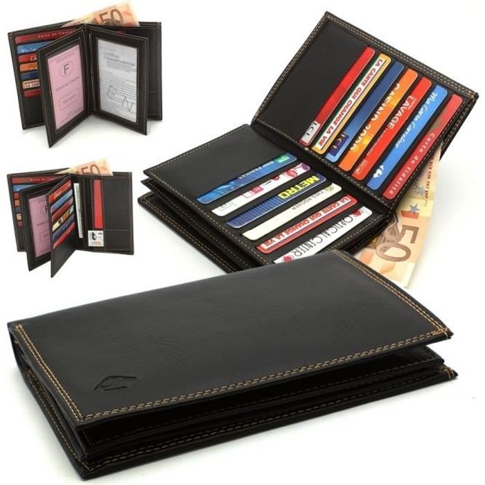 Tout En UN Portefeuille Homme Noir Achat / Vente portefeuille