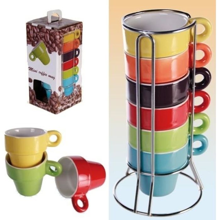 Coffret Tasse Et Soucoupe Café 8 Cl Végétal Or | Porcelaine