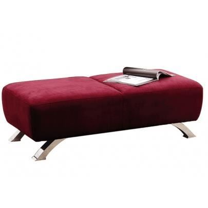 Pouf en microfibre POLKA Rouge Salon POLKA en tissu