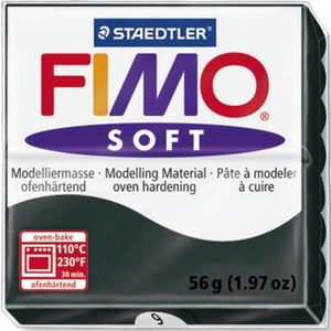 STAEDTLER Pâte ? modeler ? cuire Fimo Soft bloc 56 g noir