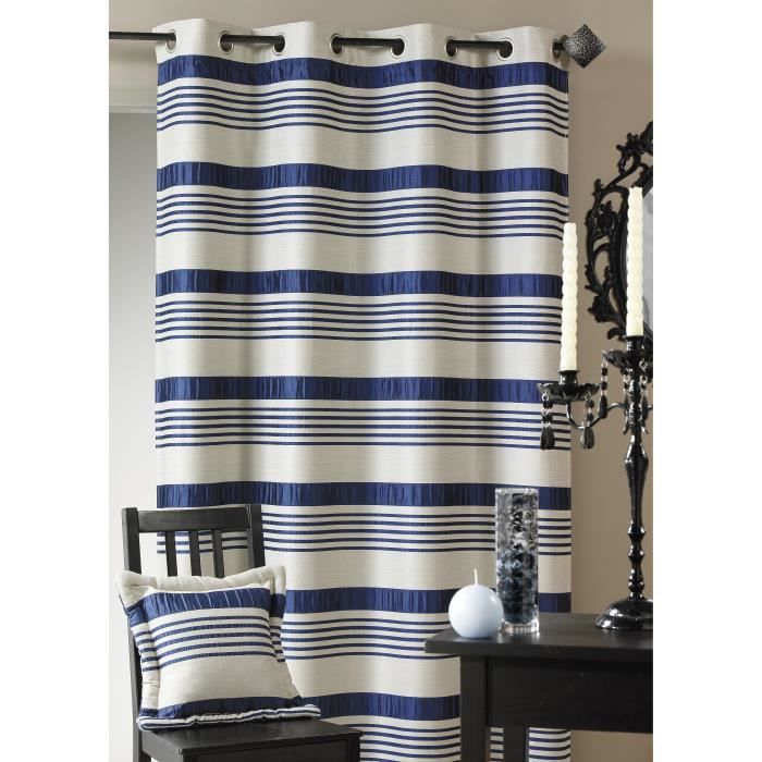 Double rideaux rayures jacquard achat / vente double rideaux ... Désign rideaux Double