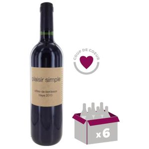 VIN ROUGE Plaisir Simple Rouge 2010 x6 VIN ROUGE Plaisir Simple Rouge 2010 x6