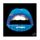 TABLEAU - TOILE - AFFICHE Tableau plexi LIPSTICK BLUE