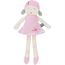 SUCRE D'ORGE Doudou Poupée Aquarelle Rose