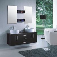 ENSEMBLE MEUBLES DE SALLE DE BAIN  Meuble de salle de bain FRANCA Wengé SDB075