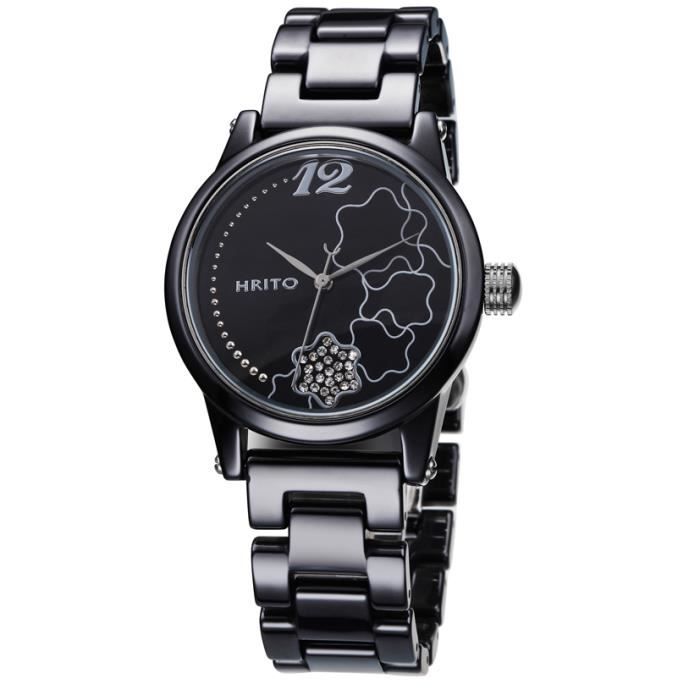 montre C&eacute;ramique Rmega boutique femme Quartz &eacute;tanche r&eacute;tro montre
