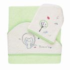 SORTIE DE BAIN SUCRE D'ORGE Cape de Bain + Gant