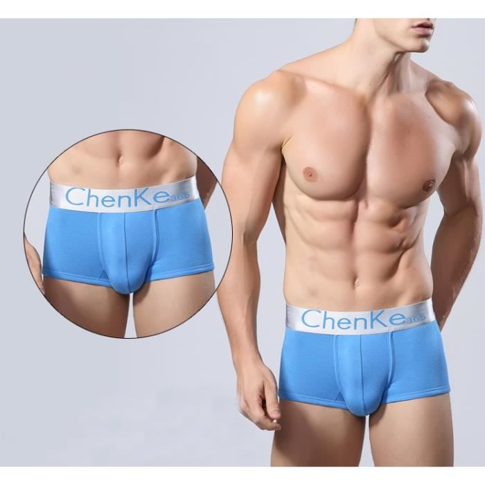 Demarkt Hommes Sousvetement Pantalon Court Boxer Shorty Slip Blue XXL