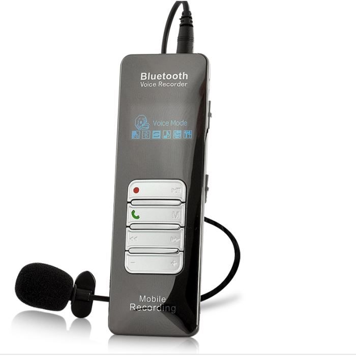 Kit Bluetooth et enregistreur d'appel pour téléphones portables (8Go