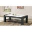 TABLE BASSE Table basse design gris et blanc laqué Diamond