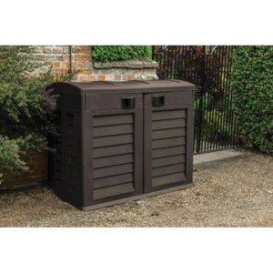 STARPLAST Remise de jardin avec 2 portes et 1 ouverture frontale - 900L - Chocolat noir