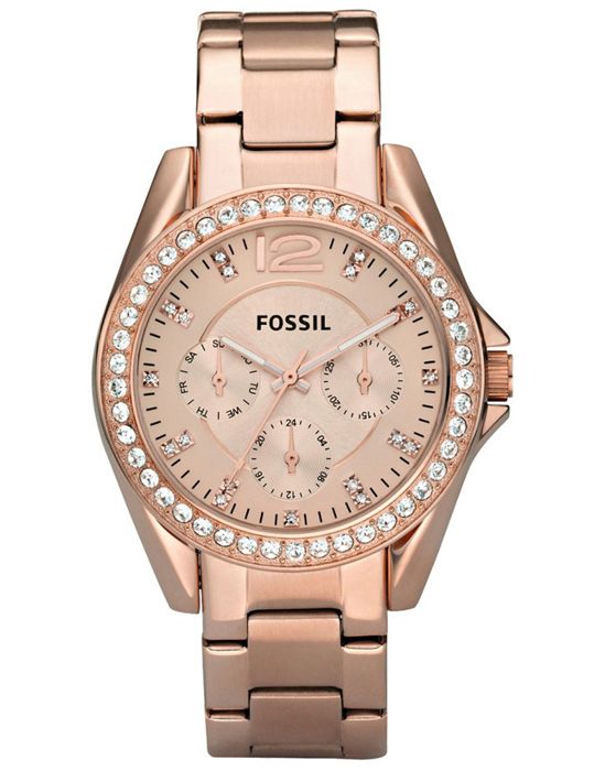 Fossil Riley ES2811 Montre Femmes Rose Or Rose Achat vente Montre 