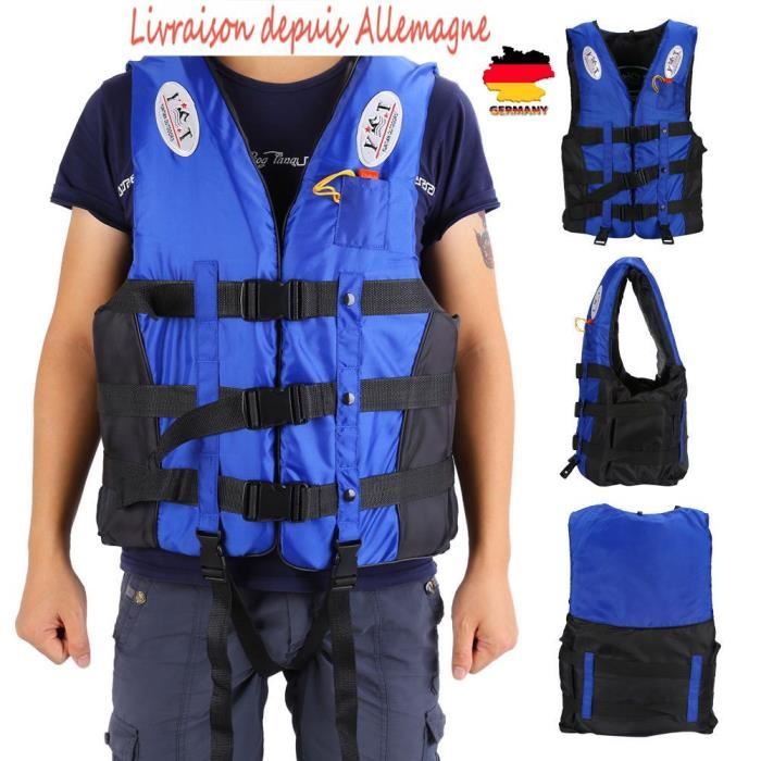 Gilet De Sauvetage Adulte ZTMHRG - Pêche, Réglable, Poches Et Bandes Réfléchissantes