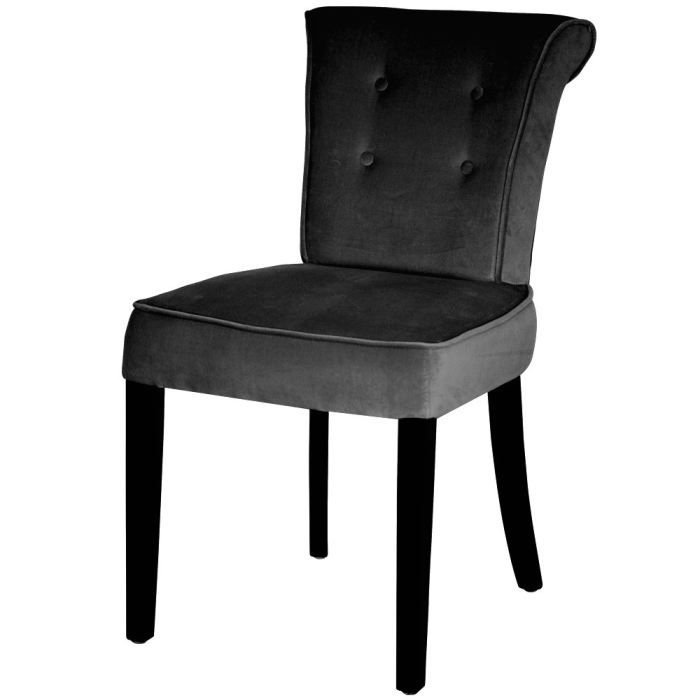 Chaise en velours gris anthracite Tokyo (lot de 2) - Achat Chaise en velours gris anthracite Tokyo (lot de 2) - Achat
