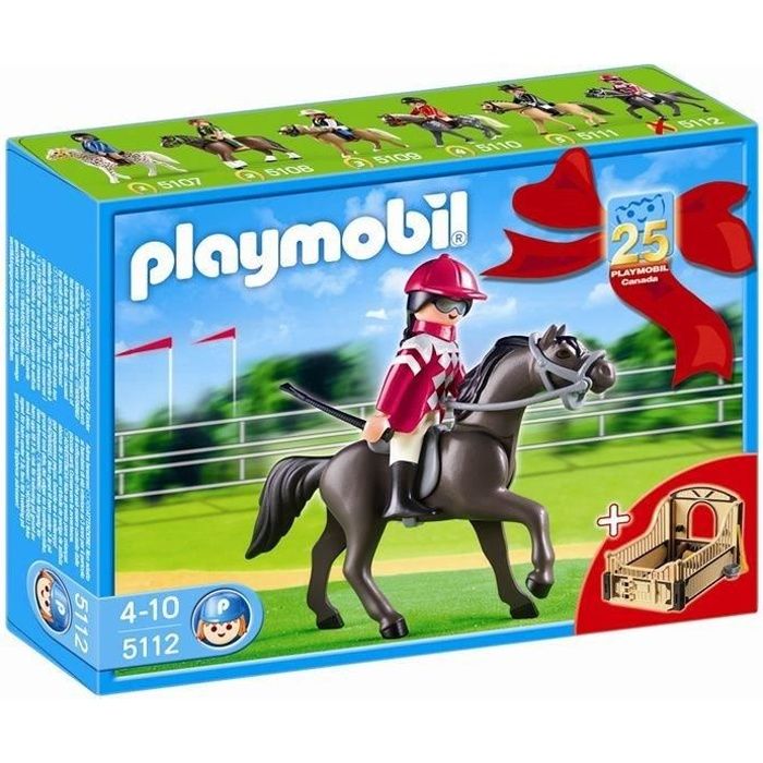 Jouet Playmobil 5112 Pur sang arabe et jockey La Minuté Bébé