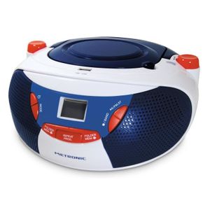 MET 477113 Radio CD-MP3 Bleu Blanc Rouge