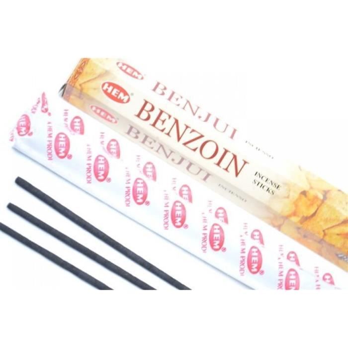 Encens Benjoin (Benzoin). Lot de 100 bâtonnets marque HEM. Encens