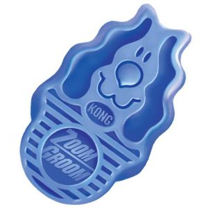 KONG Brosse de massage en caoutchouc ZoomGroom Boysenberry - Pour chien