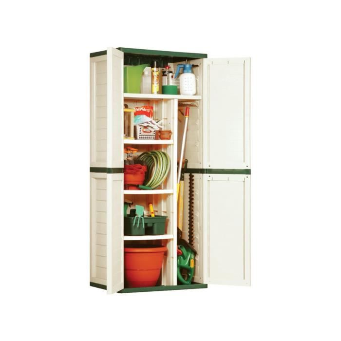 Armoire en PVC Baltimore 0.75 x 0.50 x 1.80 m Vert et beige Achat