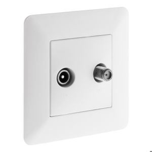 ARTEZO Prise TV ?9,52 mm avec satellite blanc
