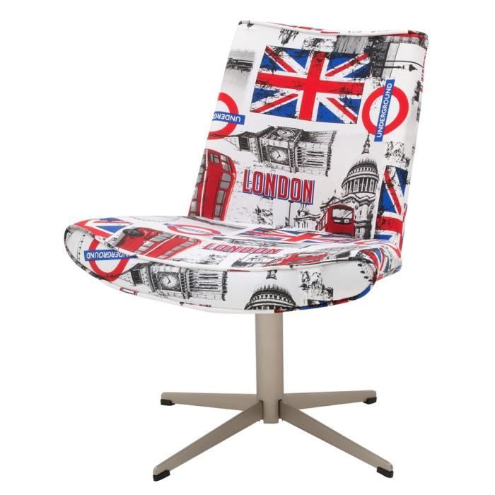 CLP Fauteuil de bureau LONDRES, chaise de bureau au prix imbattable, hauteur