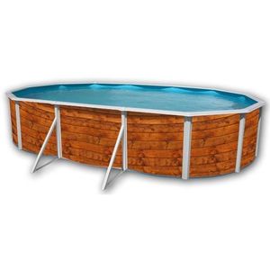 ETNICA Piscine en acier ovale 640x366x120