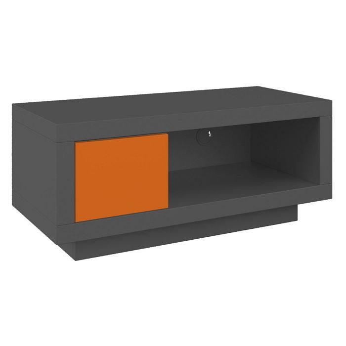 VariC M Anthracite Tiroir Orange Achat / Vente meuble tv VariC M