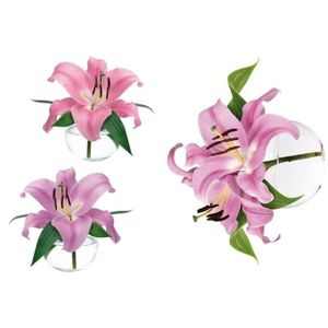 PLAGE Stickers adhésif mural Taille S - Fleurs de lys2 Planches 29,7 x 21 cm