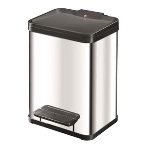 HAILO Poubelle ? pédale Öko Duo Plus M inox
