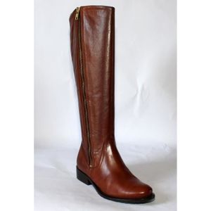 bottes cavalieres marron femme