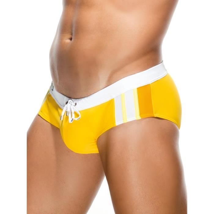 Slip de bain homme Size Up Jaune Jaune Achat / Vente maillot de