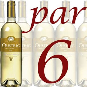 VIN BLANC Carton de 6 Oustric Chardonnay 2011