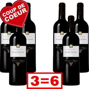 VIN ROUGE 3 Achetées = 6 Livrées Saint Genès Bordeaux 2011 VIN ROUGE 3 Achetées = 6 Livrées Saint Genès Bordeaux 2011