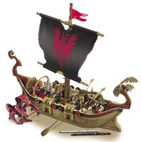 JEU ASSEMBLAGE CONSTRUCTION Le navire de guerre des Chevaliers noirs Megabloks