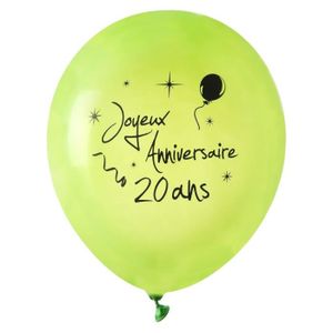 SANTEX Ballon Joyeux Anniversaire 20 ans