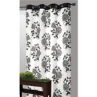 RIDEAU - VOILAGE RIDEAU COTON IMPRIME NATUREL/GRIS 140 X 260
