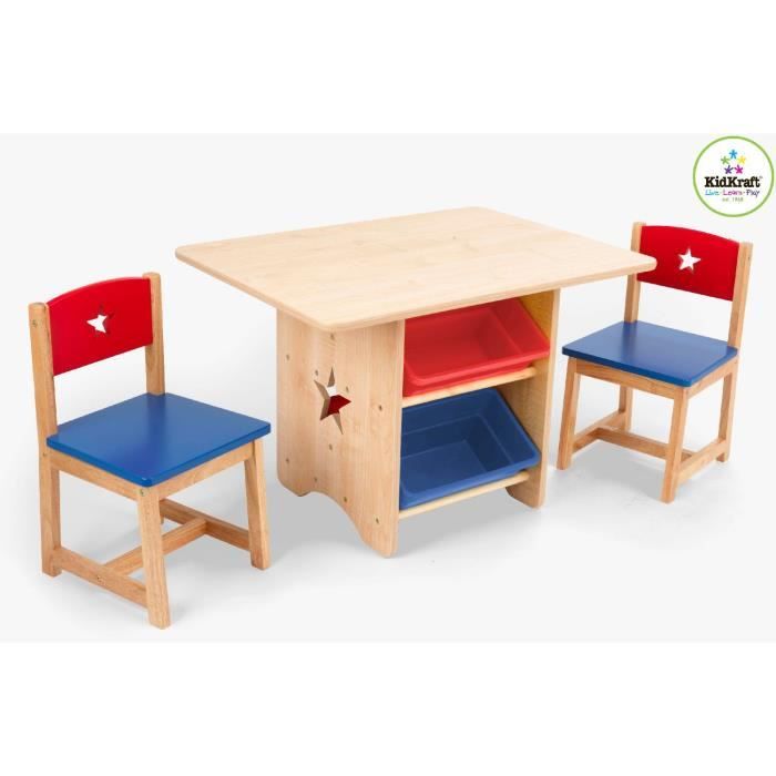 Ensemble Table et 2 chaises KIDKRAFT Etoiles  Achat / Vente table et