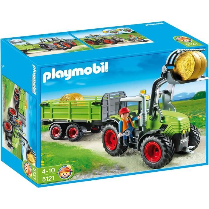 PLAYMOBIL 5121 Grand Tracteur avec Remorque Achat / Vente univers