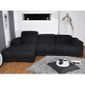  Canapé D'Angle Gauche Tissu Noir Cuba 3