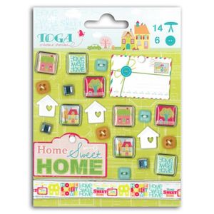 TOGA Lot de 21 embellissements Home sweet home