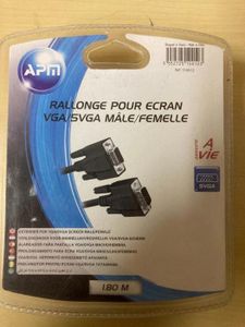 APM Rallonge pour écran VGA SUB D 15 HD M / F - 1m80
