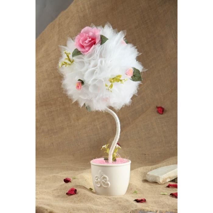 Arbre topiaire de table en tulle blanc fait main Achat / Vente fleur