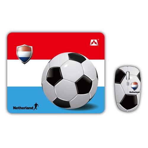 FIL JETION Collection Foot Hollande ENSEMBLE TAPIS + SOURIS SANS FIL