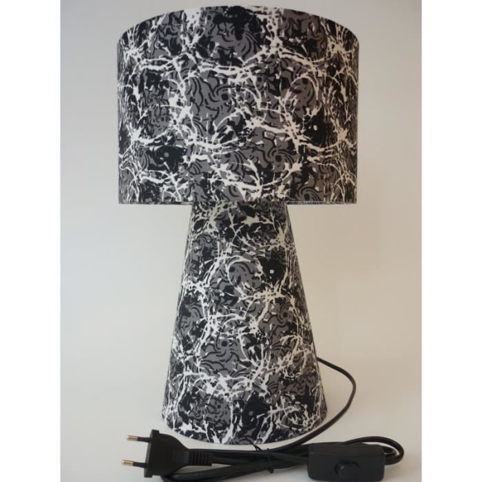 Lampe à poser déco salon chambre bureau pvc tissus africain wax ... Photo pvc chembre